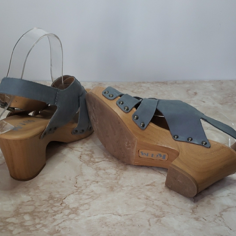 Korks Blue/Gray Women's Platsform Sandals - Picture 7 of 7